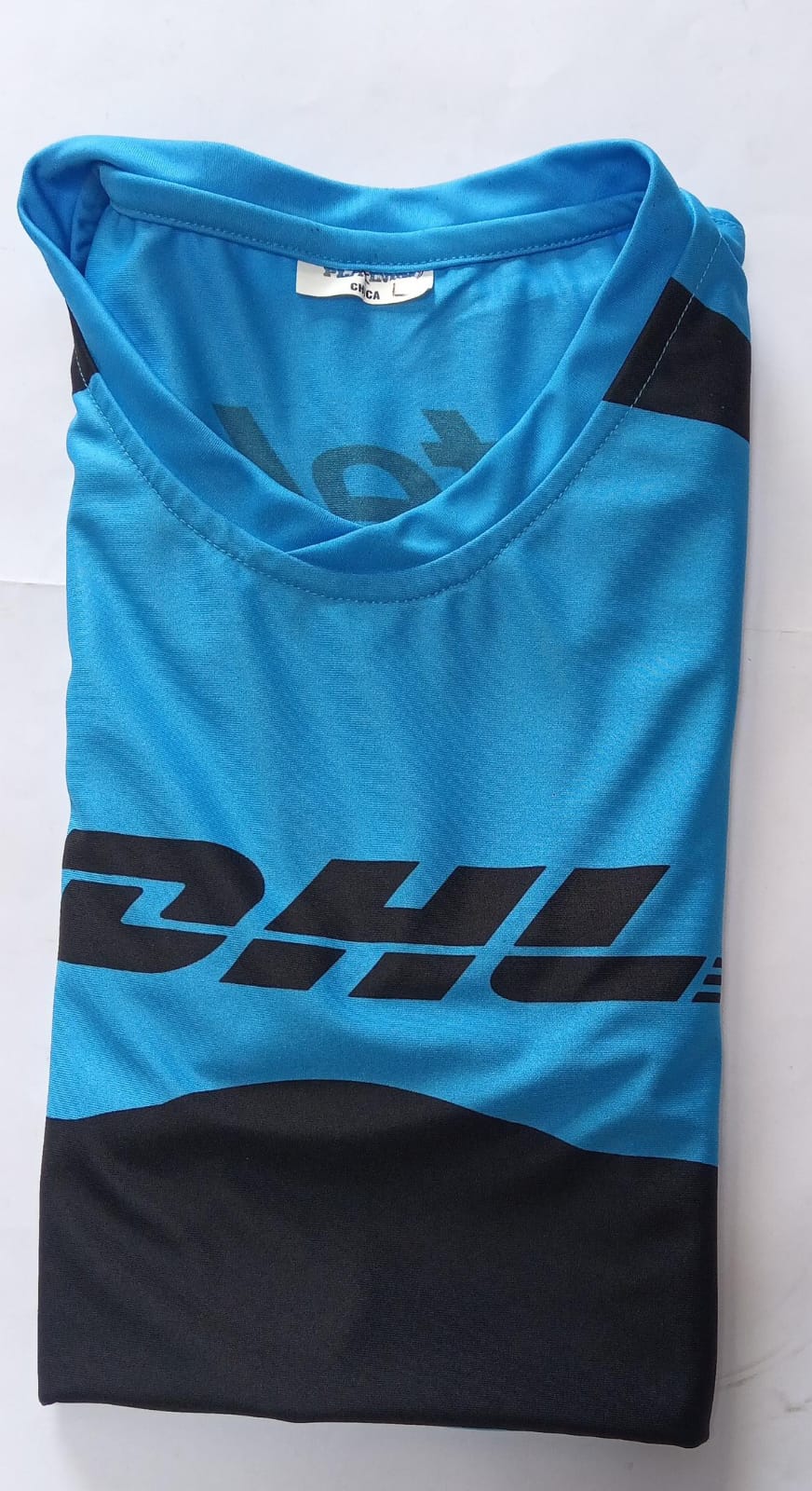 Playera Boradada Manga Larga Pumas Azul Cielo