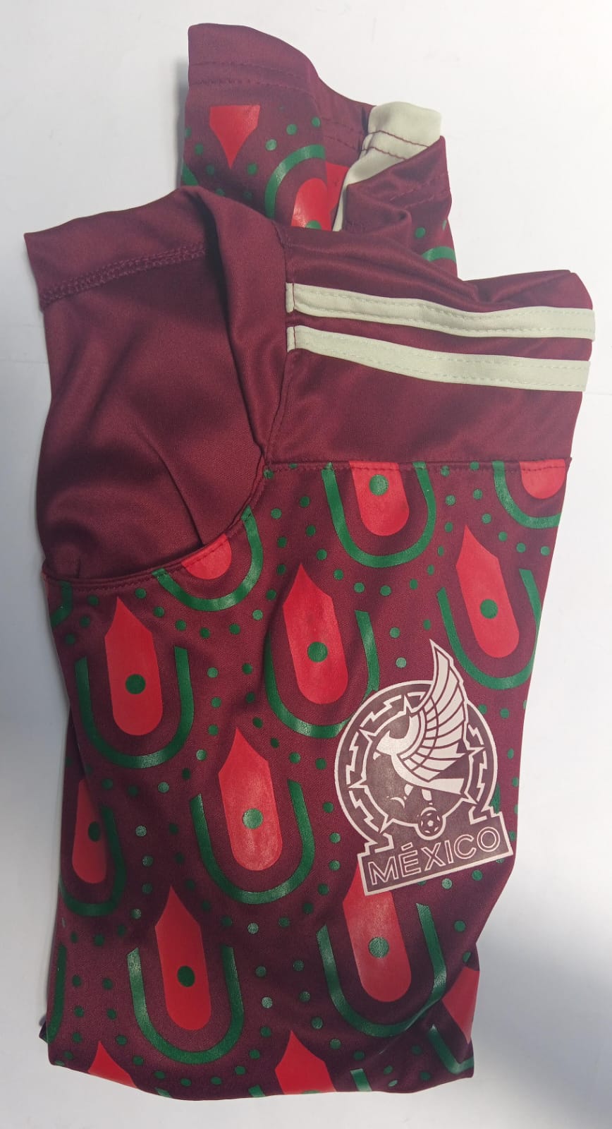 Playera Economica Manga Larga Mexico Vino