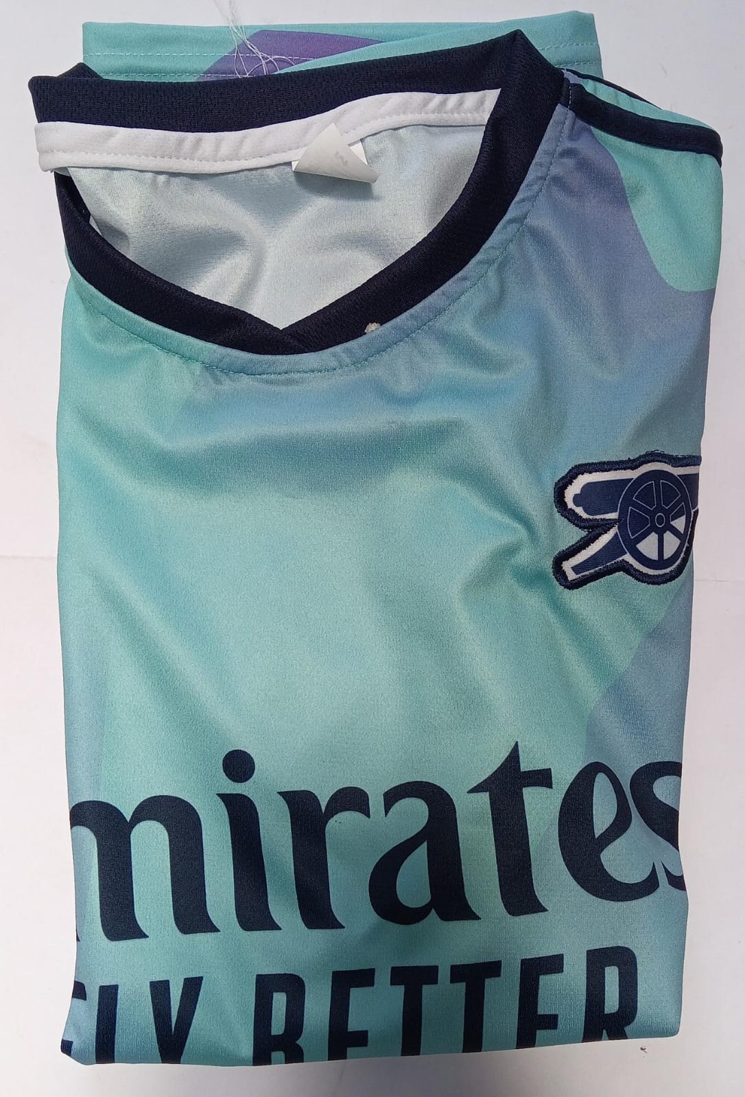 Playera Bordada Arsenal Azul Claro