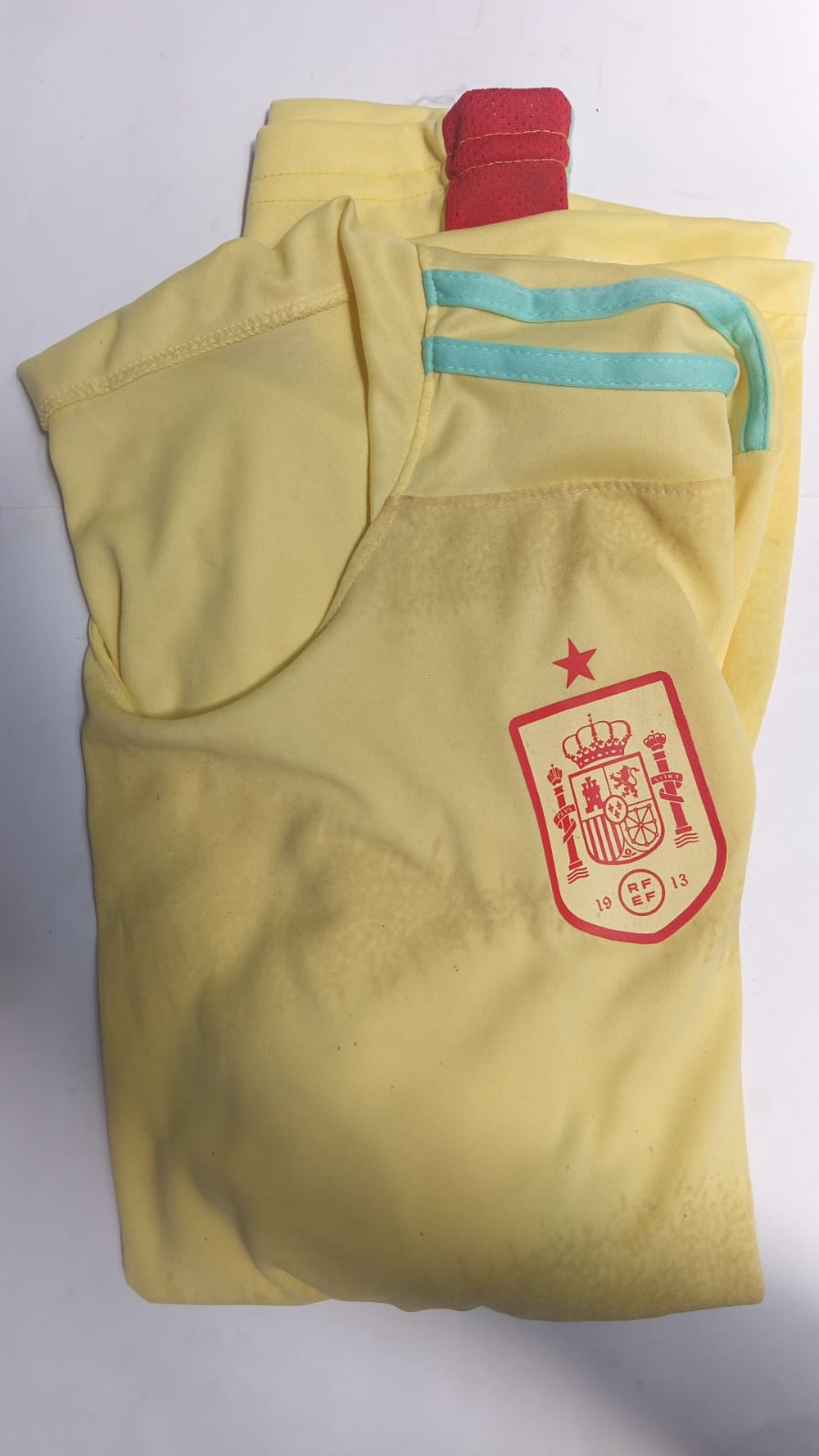 Playera Economica Manga Larga España Amarillo