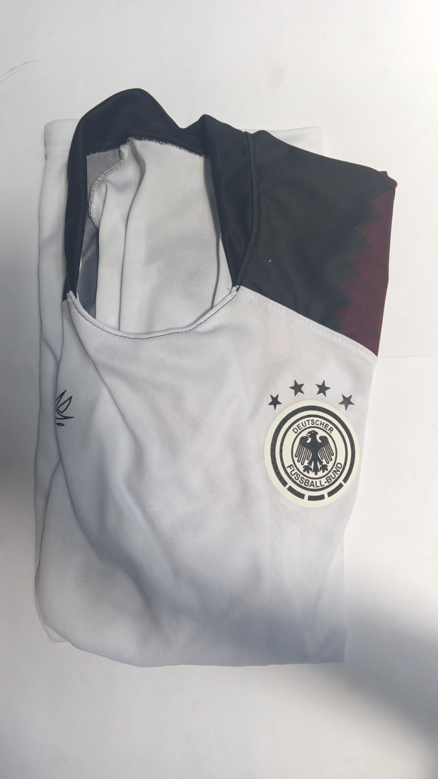 Playera Economica Manga Larga Alemania Blanco
