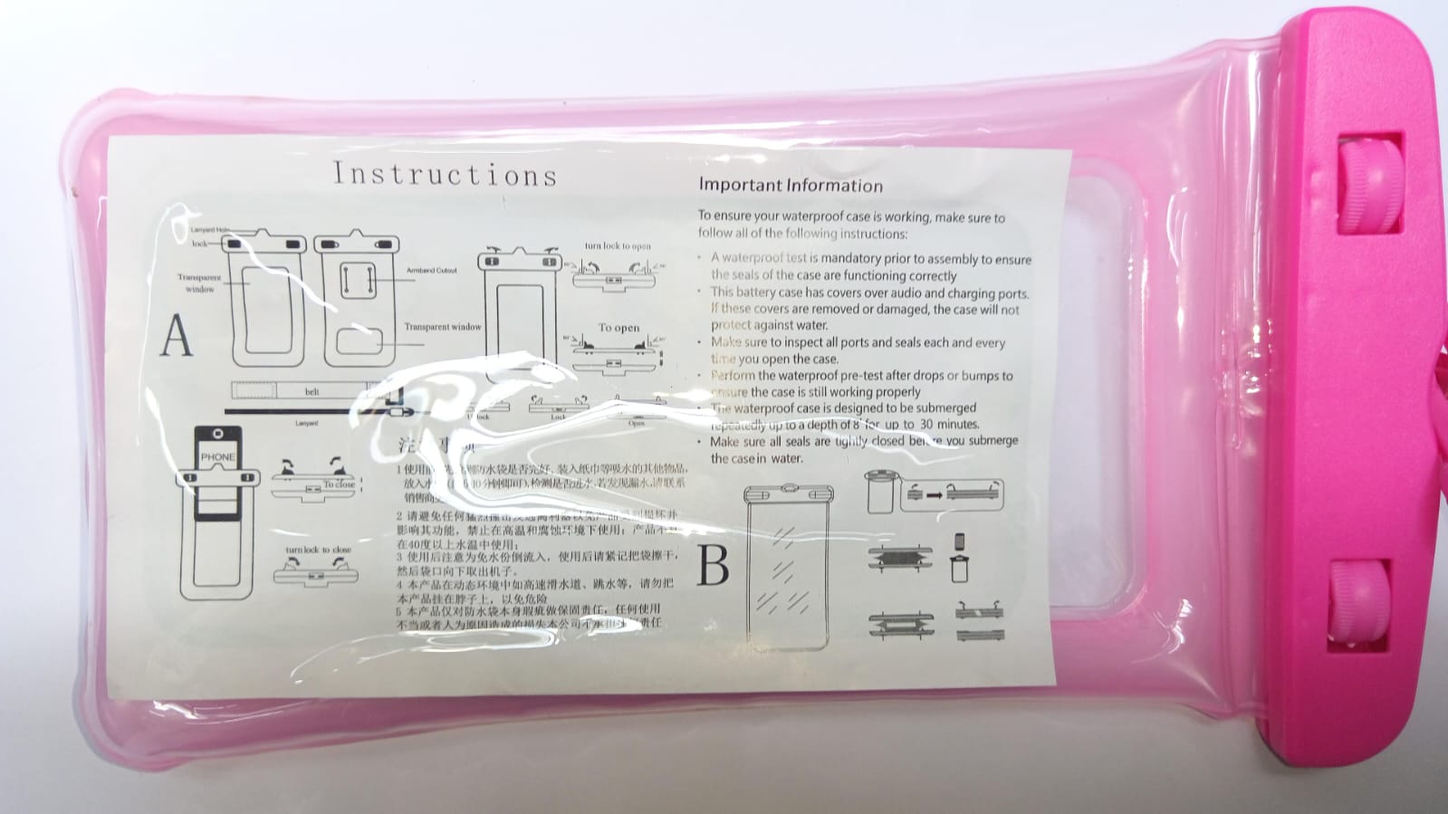Funda Impermeable para Celular con Cierre Hermético y Cinta Ajustable