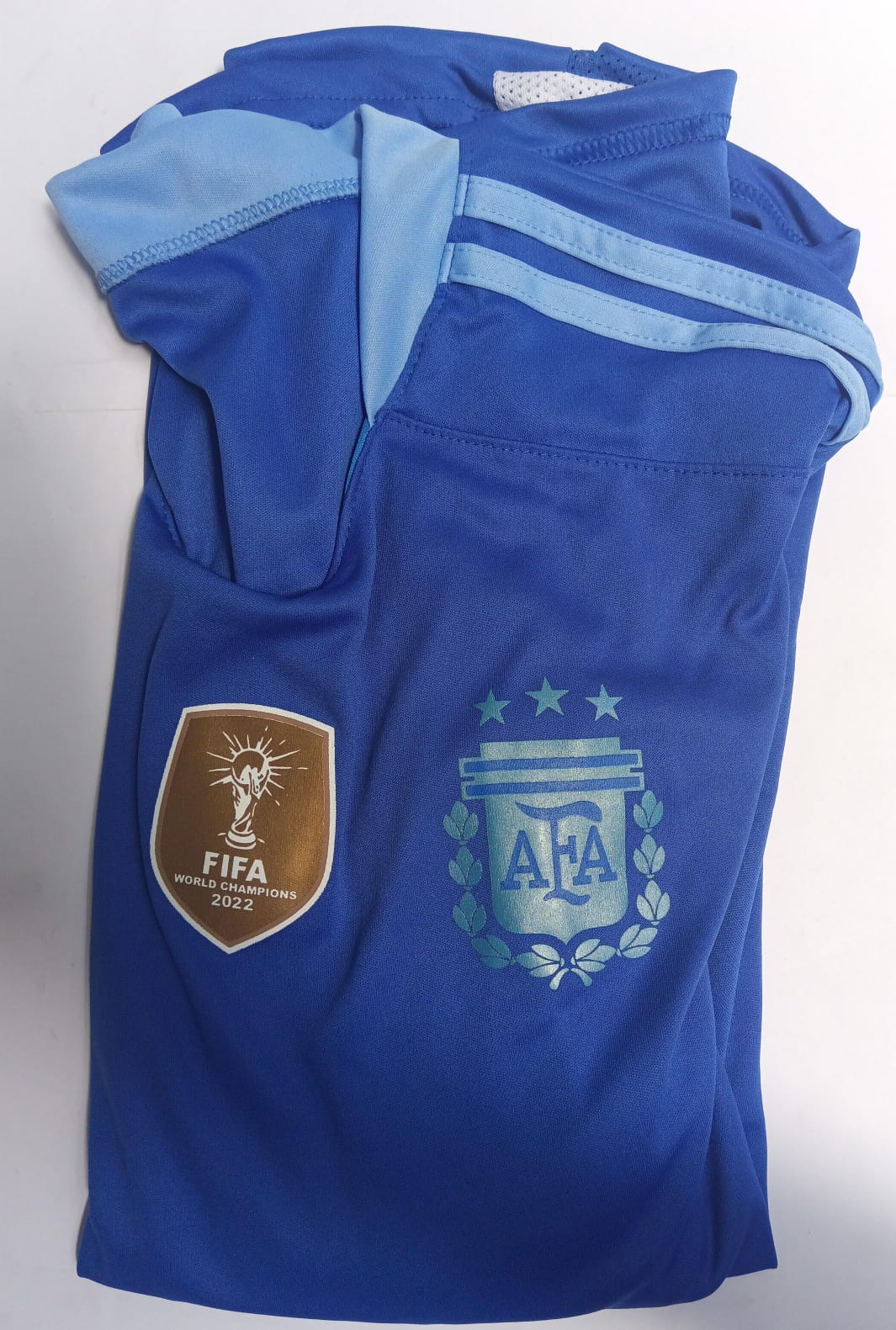 Playera Economica Manga Larga Argentina Azul Marino